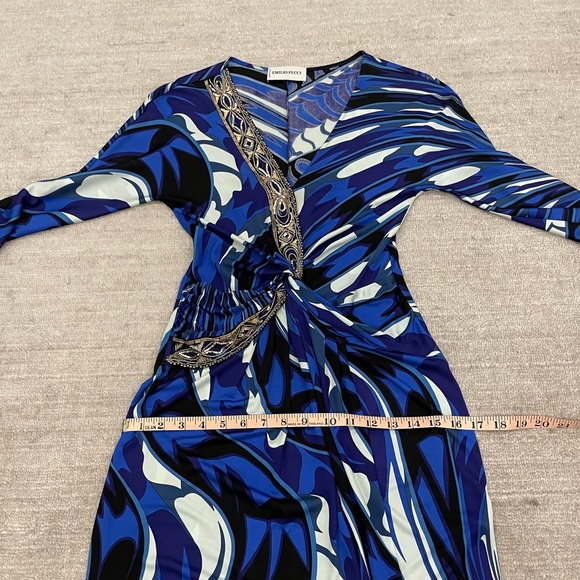 Emilio Pucci Beaded Wrap Dress - Picture 9 of 12